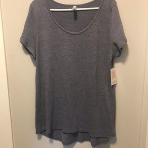 LulaRoe Heather blue classic Tee